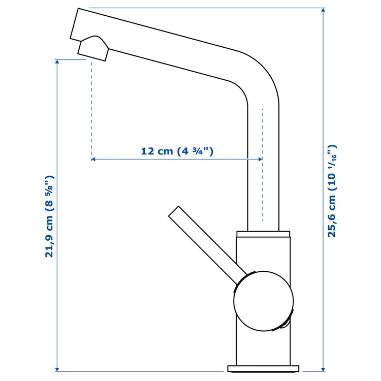 Illustration with measurements for the product: LUNDSKÄR.