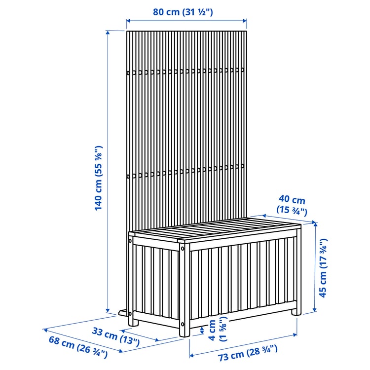 Illustration with measurements for the product: NÄMMARÖ.