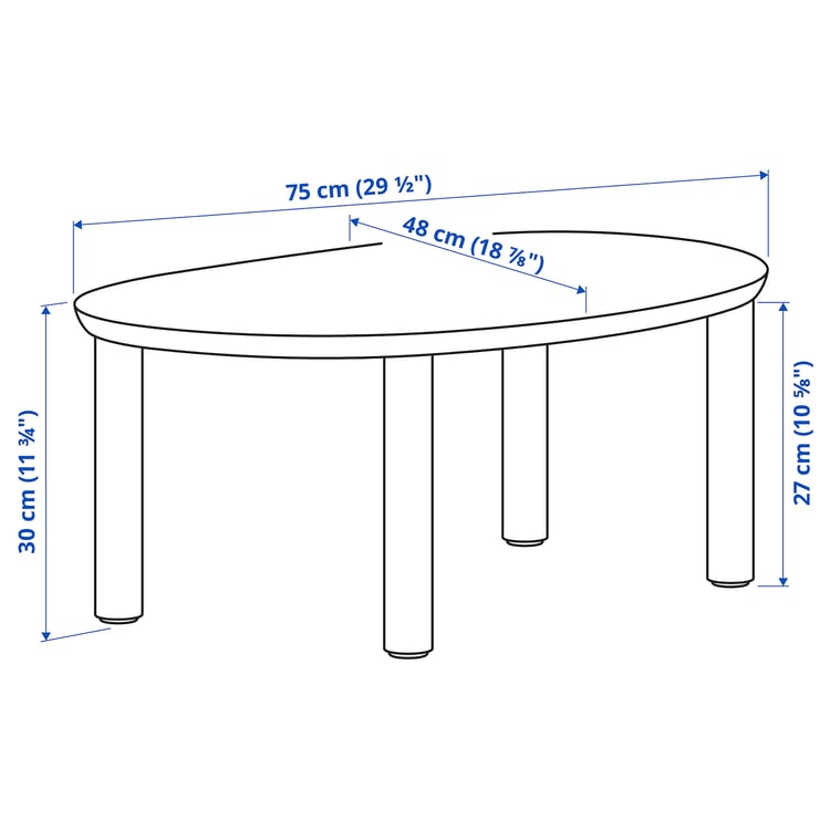 ÖRTRÄSK Nest of tables, set of 2, black ash veneer
