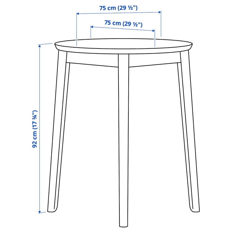 Illustration with measurements for the product: RÄVSTEN.
