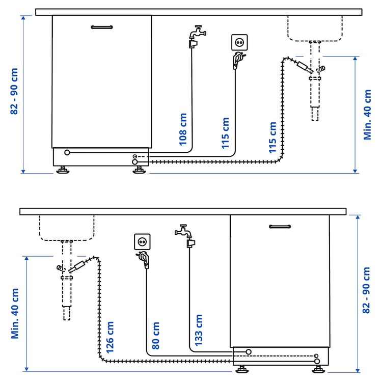 Illustration with measurements for the product: RENGÖRA.