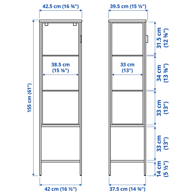 Illustration with measurements for the product: RUDSTA.