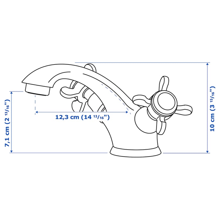 Illustration with measurements for the product: RUNSKÄR.