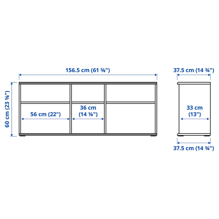 Illustration with measurements for the product: SKRUVBY.