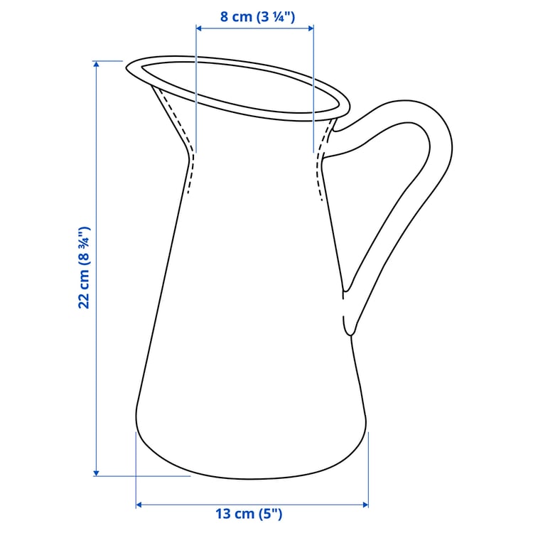 Illustration with measurements for the product: SOCKERÄRT.