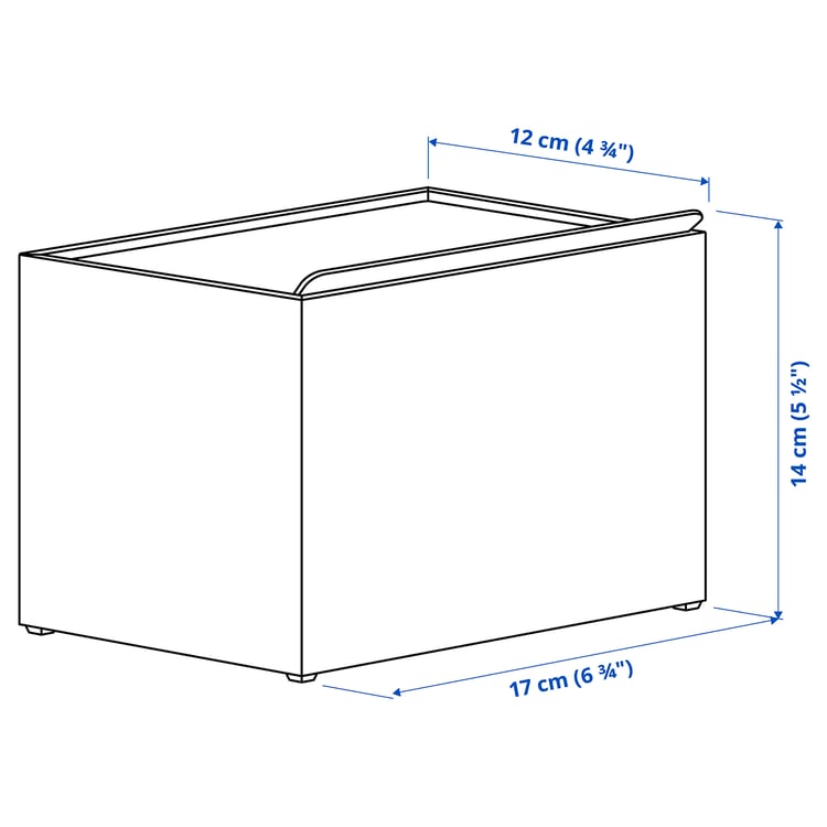 STEGESUND Container with lid, white/light bamboo, 17x12x14 cm