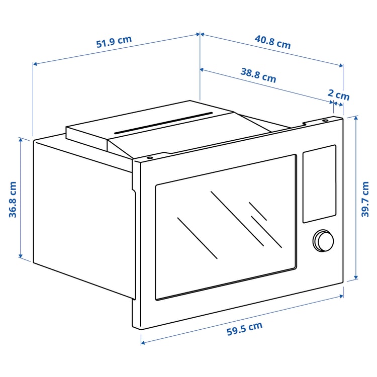STENABY Built-in microwave, Grill function IKEA 500/black