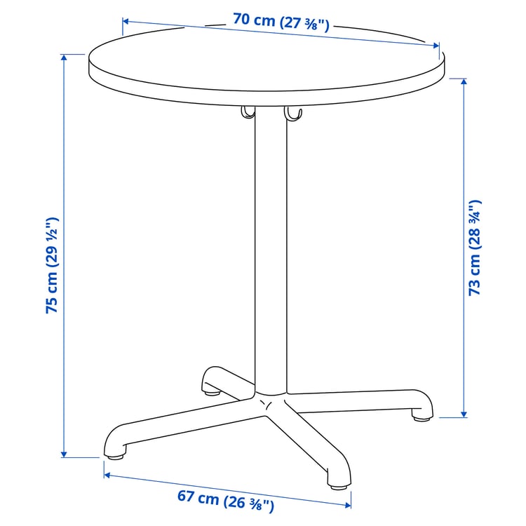 Illustration with measurements for the product: STENSELE.
