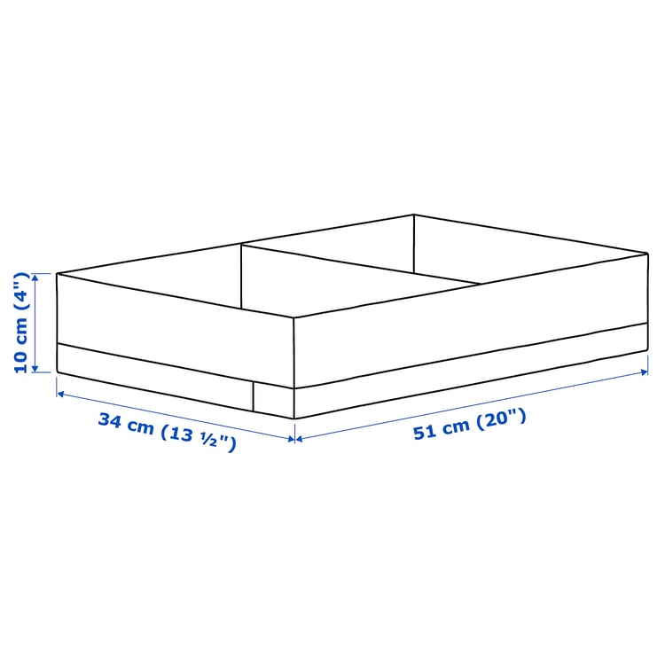 Illustration with measurements for the product: STUK.