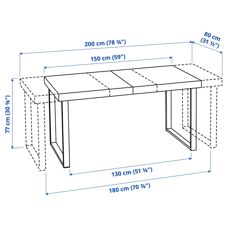 Illustration with measurements for the product: TARSELE.