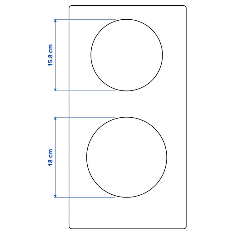 Illustration with measurements for the product: TILLREDA.