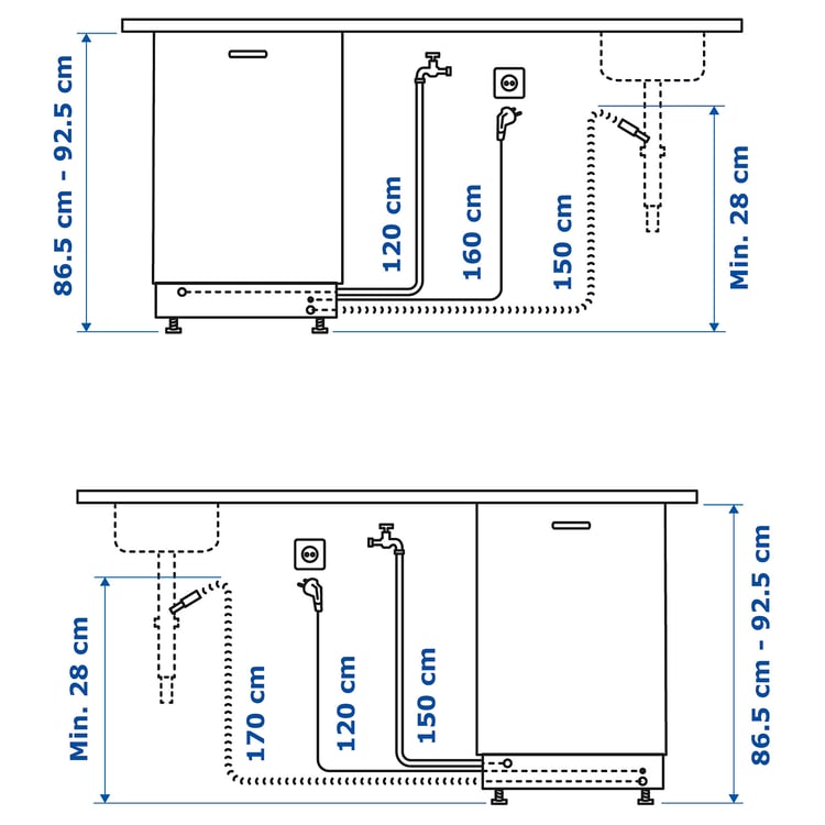 Illustration with measurements for the product: TORSBODA.