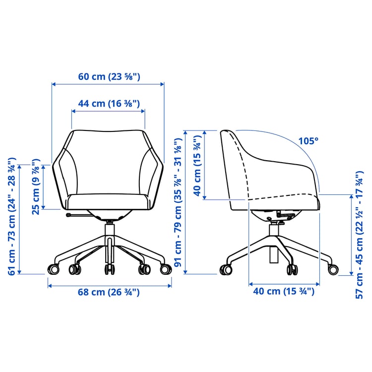 Illustration with measurements for the product: TOSSBERG.