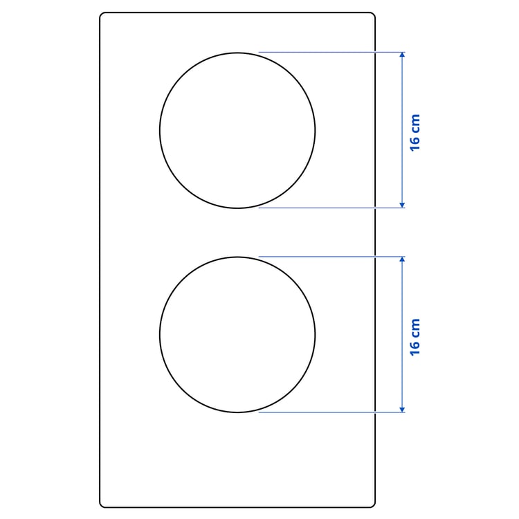 Illustration with measurements for the product: VÄLBILDAD.