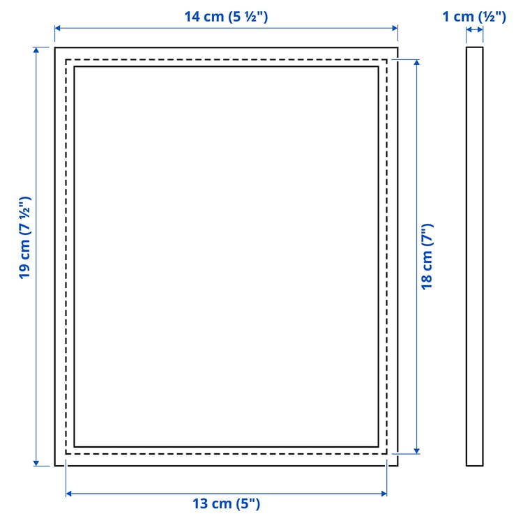 Illustration with measurements for the product: YLLEVAD.