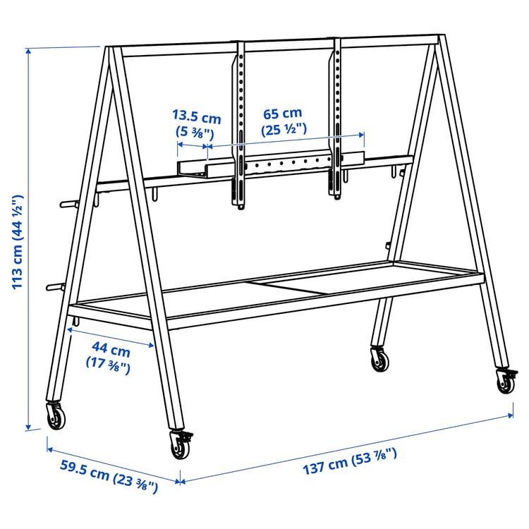 YXSTABY Gaming tv stand on castors, black