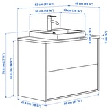 Illustrazione con le misure del prodotto: ÄNGSJÖN.