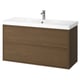 ÄNGSJÖN / ORRSJÖN Mobile lavabo/cassetti/lavabo/misc, marrone effetto rovere, 122x49x69 cm