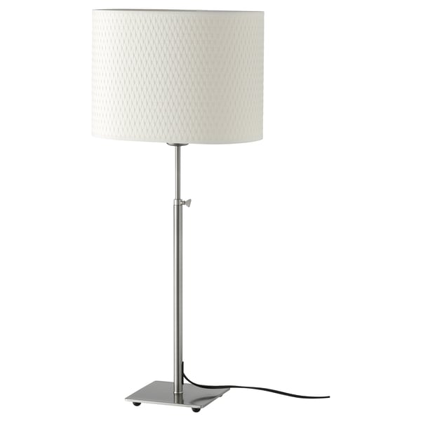 Lampada Da Tavolo Aläng Nichelato Bianco