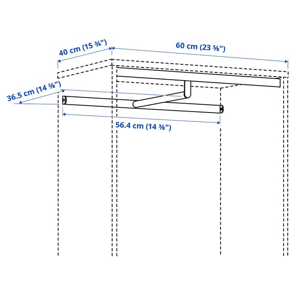 Illustrazione con le misure del prodotto: ALTARLIDEN.