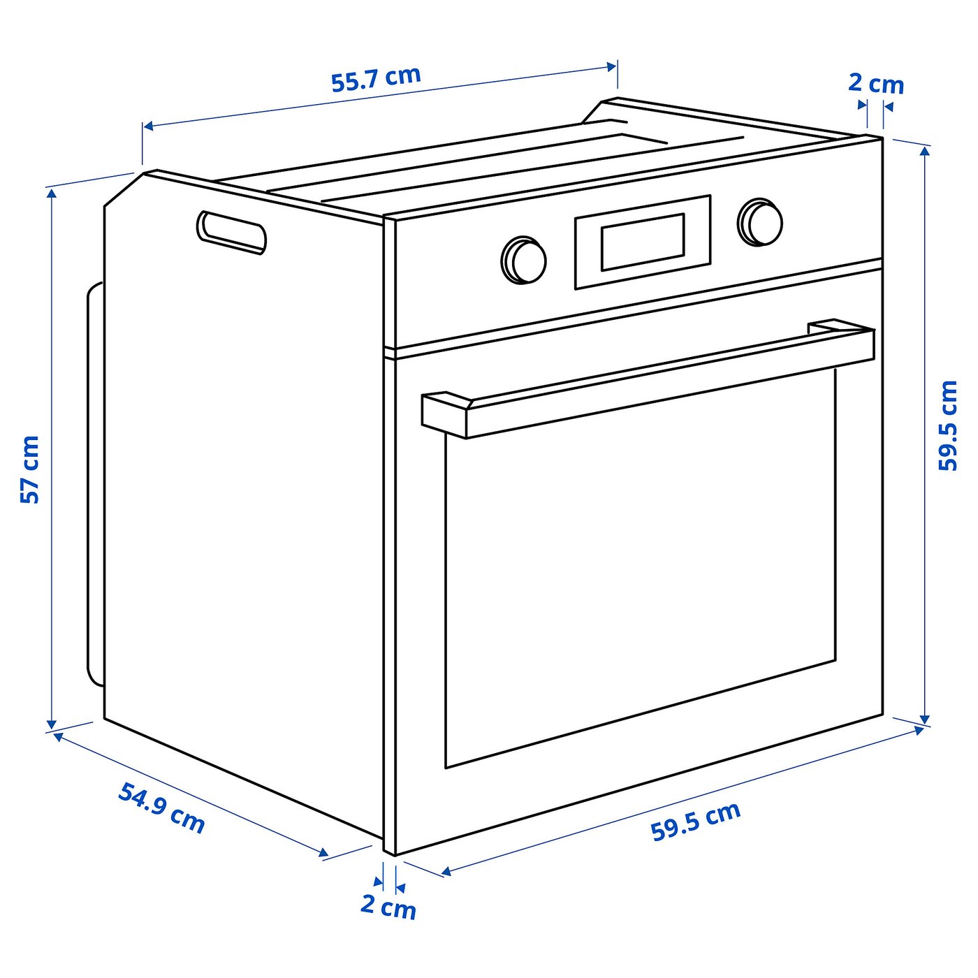 ANRÄTTA Forno termoventilato/pirolitico, inox - IKEA IT