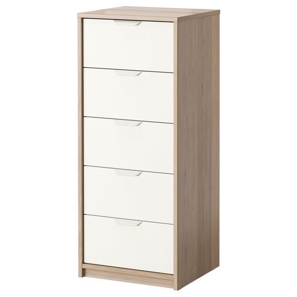 ASKVOLL Cassettiera con 5 cassetti - effetto rovere con ...
