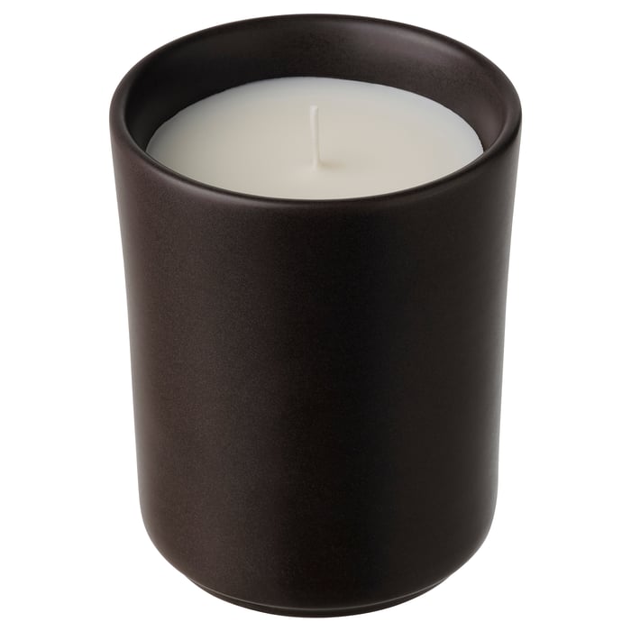 ADLAD candela profumata in vetro, Bosco scandinavo/bianco, 20 h