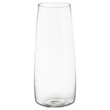 Vaso in vetro trasparente, semplice ed elegante.