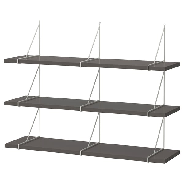 Bergshult Pershult Combinazione Di Mensole Grigio Scuro Bianco Ikea It