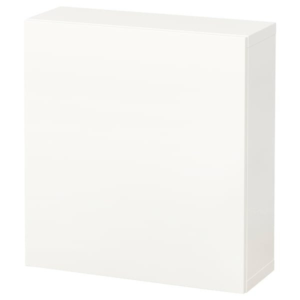 Mobile contenitore BESTÅ bianco, rettangolare con un'anta, design elegante e moderno per l'organizzazione della casa.