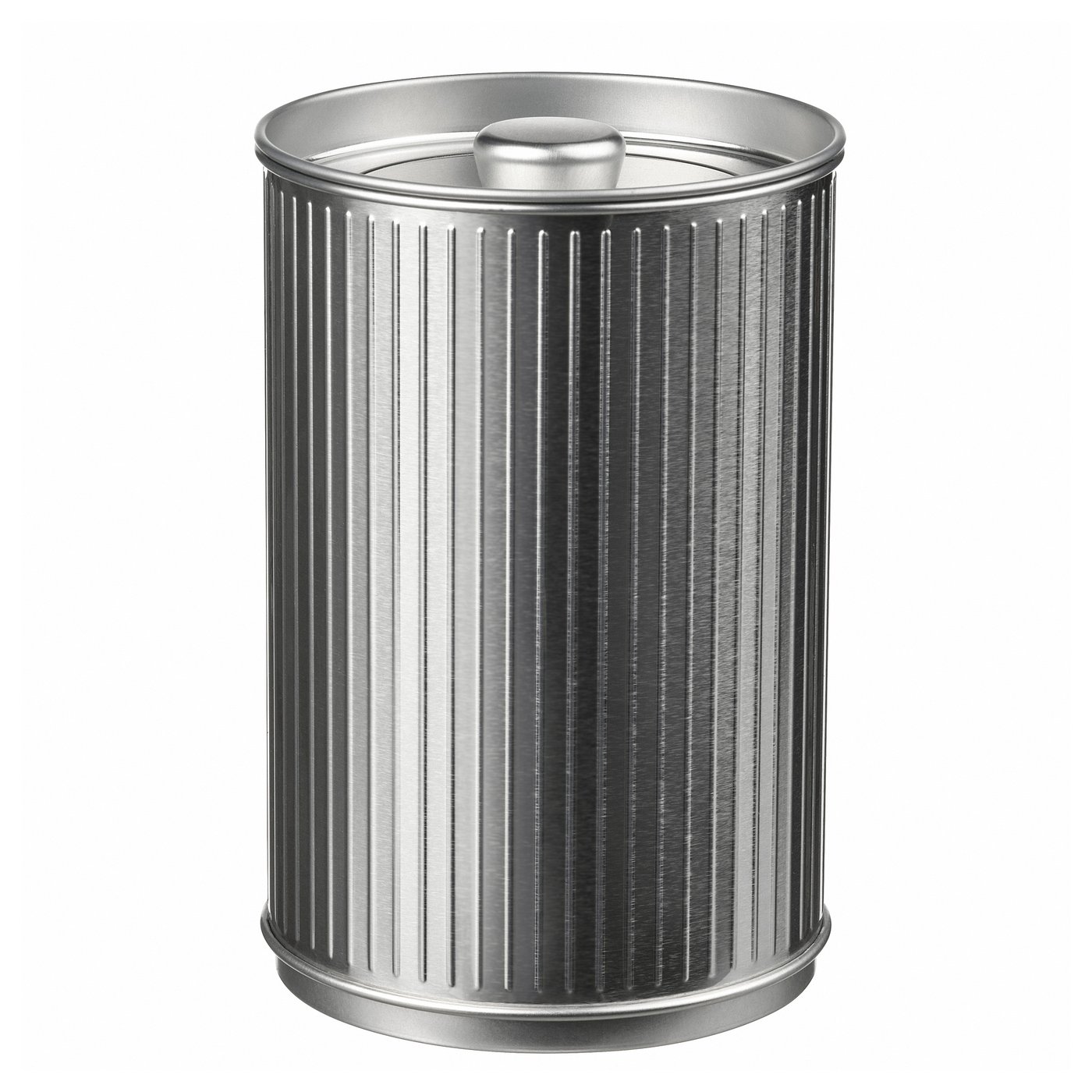 2 x 2 Tavolozza Tazze,3pz con Coperchio e Clip Inox Acciaio,Argento