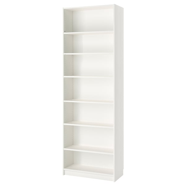 Ikea BILLY libreria bianca con sei ripiani regolabili.
