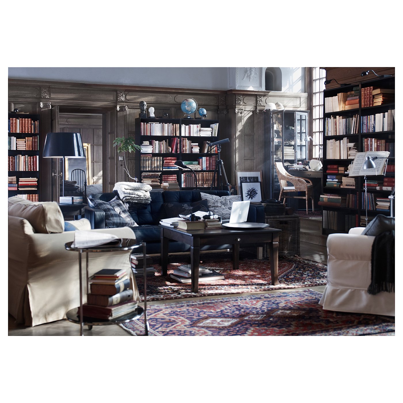 Billy Libreria Marrone Nero 80x28x202 Cm Ikea It