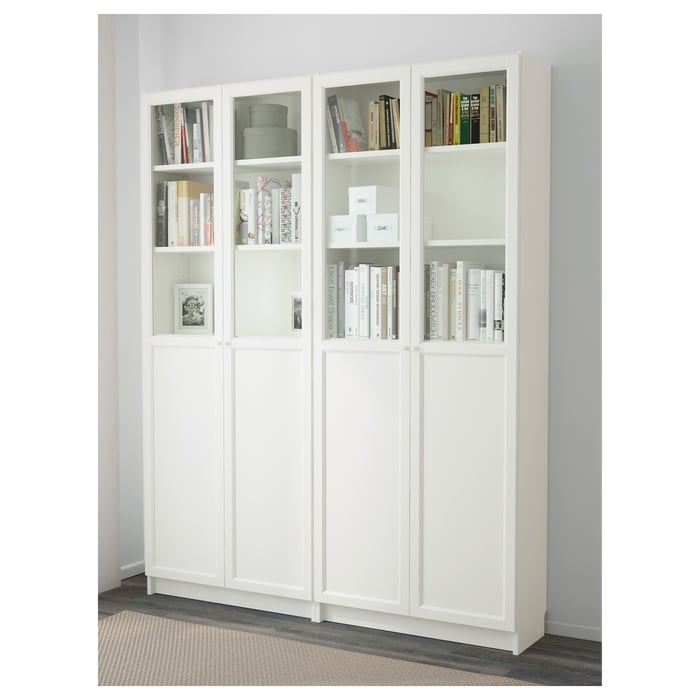 BILLY / OXBERG libreria, bianco, 160x30x202 cm IKEA Italia