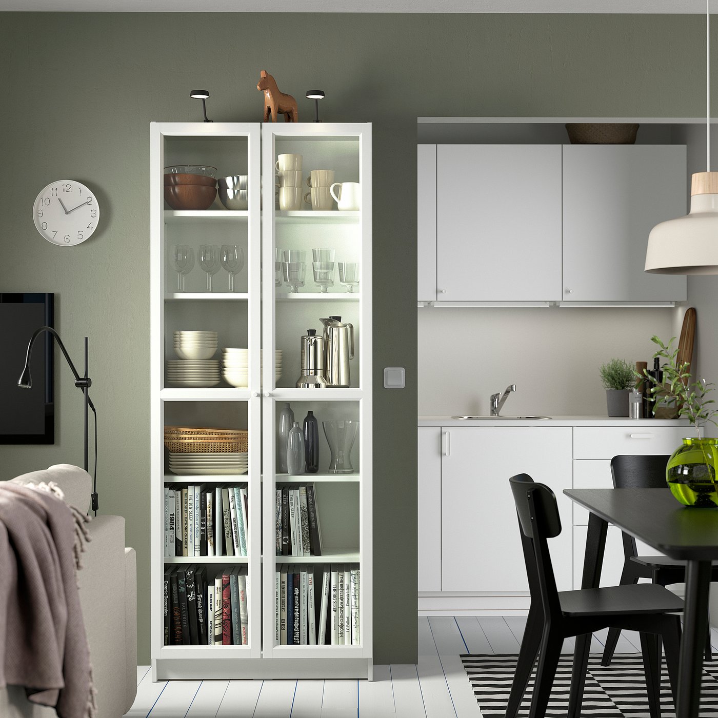 BILLY / OXBERG libreria, bianco, 80x30x202 cm - IKEA Italia