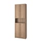 BILLY / OXBERG Libreria con ante/elemento supplem, effetto rovere, 80x30x237 cm