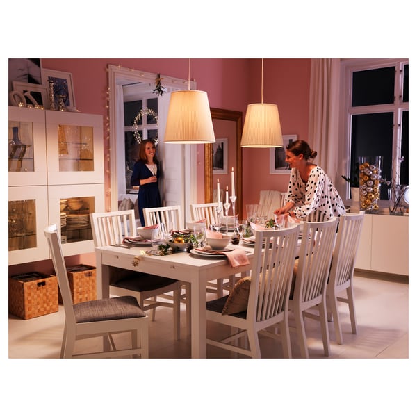 BJURSTA Tavolo allungabile - bianco - IKEA