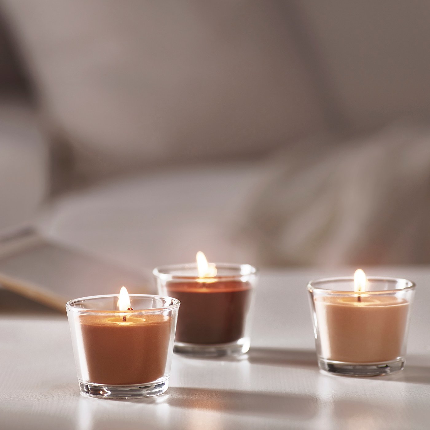 Bracka Candela Profumata Con Vetro Beige Caramello E Cioccolato Beige Ikea It