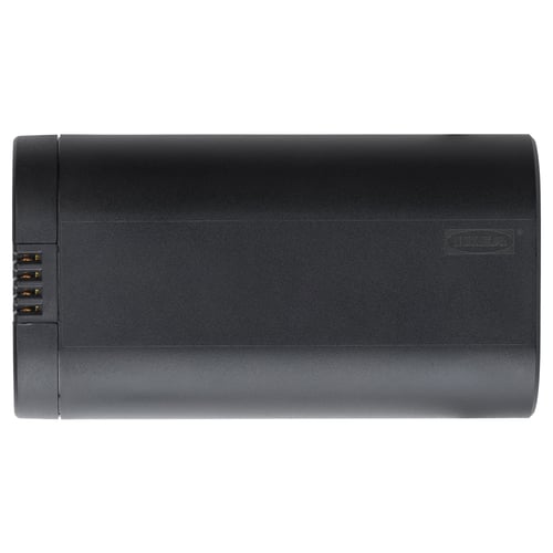 Pacco batteria BRAUNIT nero, forma cilindrica, superficie liscia, materiale plastico, porta usb.