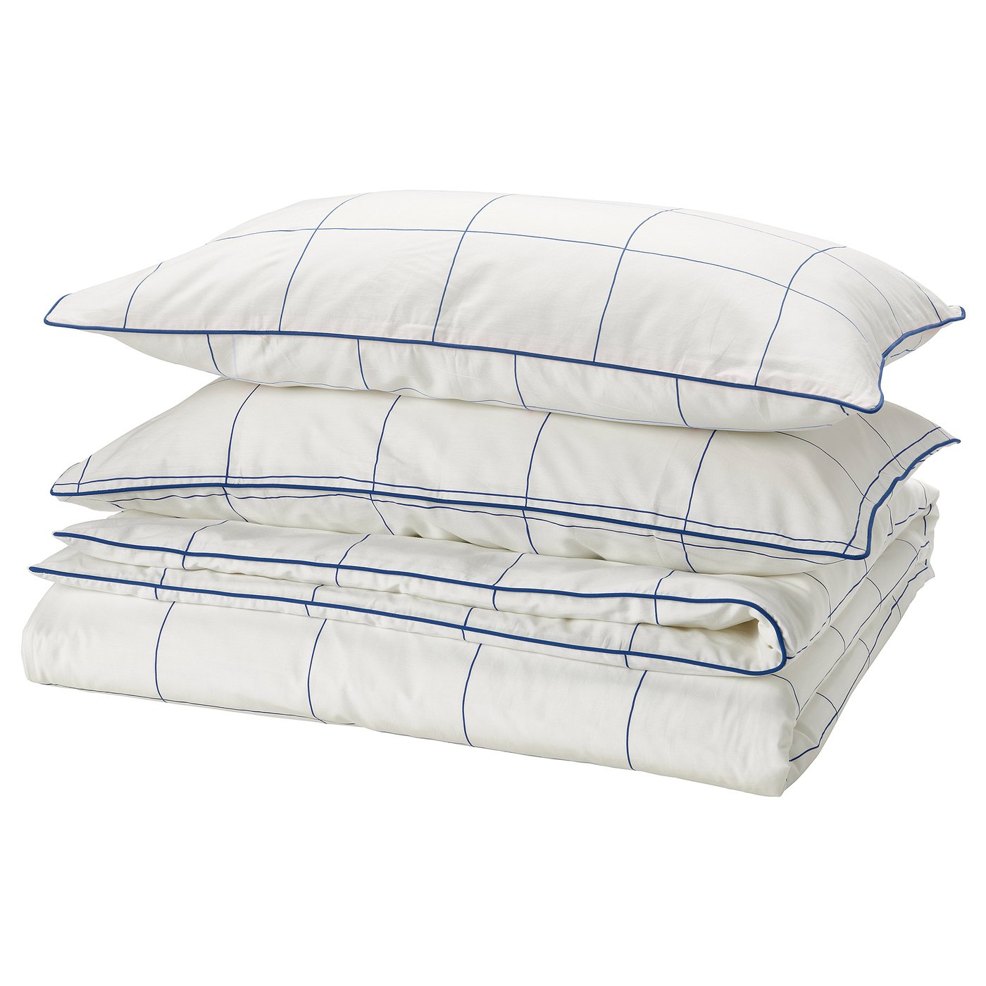 Truly Soft Set Copripiumino Matrimoniale XL Bianco/Blu, Microfibra Spazzolata, Ipoallergenico