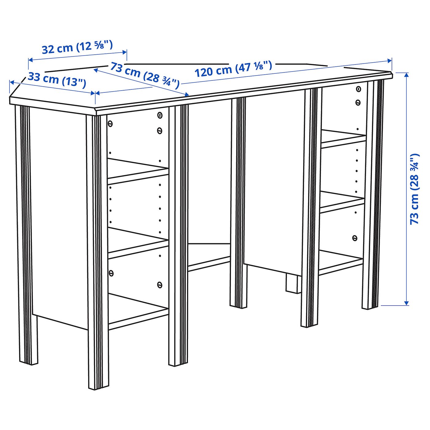BRUSALI Scrivania angolare, marrone, 120x73 cm - IKEA IT