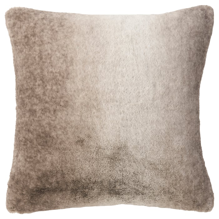 Fodera Cuscino Morbido In Peluche 45x45 Cm - Copricuscini Soffici Per Divano, Auto E Letto, Colore Beige, Lavabile A Mano - 2