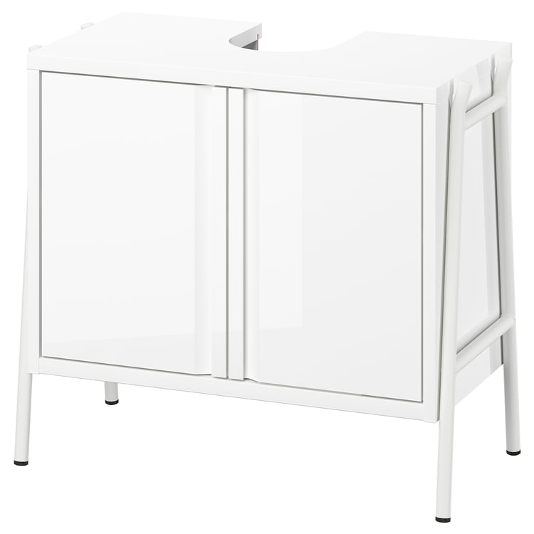 Mobile sottolavabo e lavabo Essential bianco lucido | Leroy Merlin