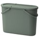 DAMMÄNG Secchio con coperchio, grigio-verde, 48 l