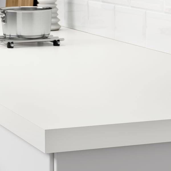 DEJE Piano di lavoro su misura - bianco, laminato - IKEA