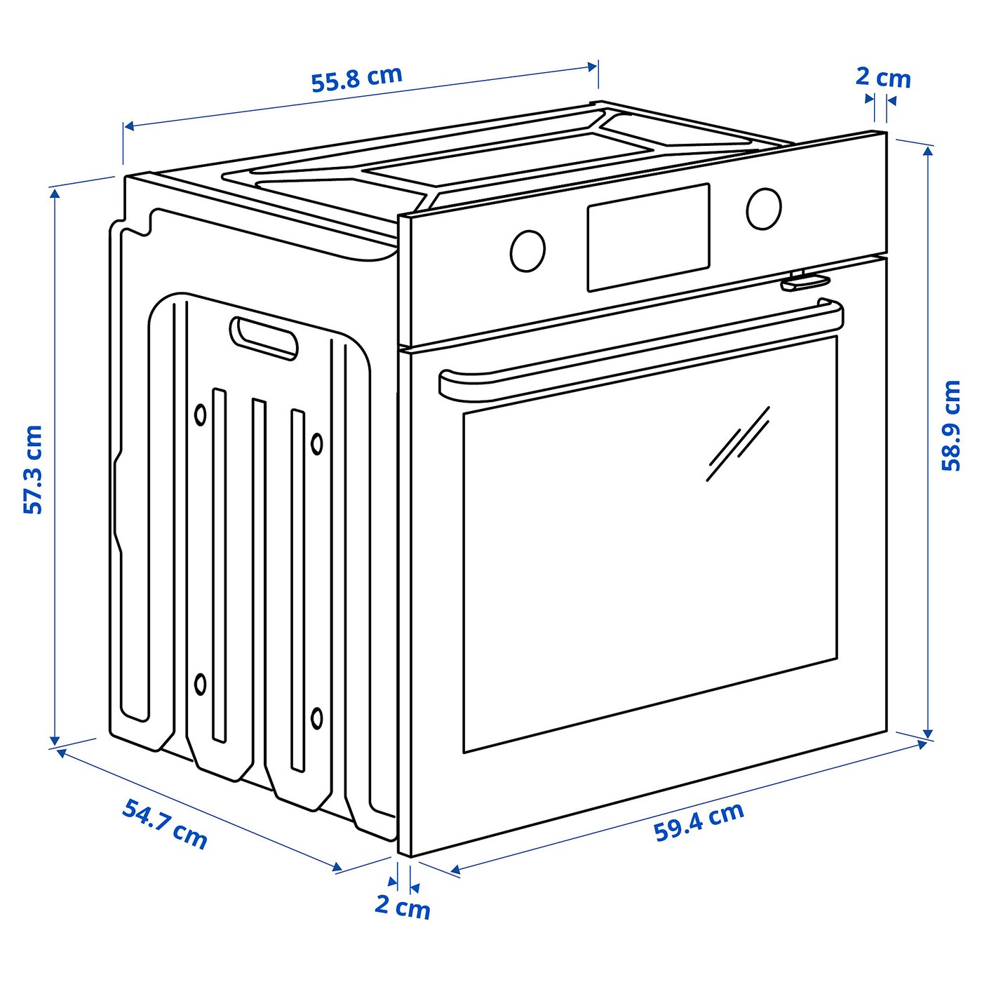 EFTERSMAK Forno termoventilato, nero - IKEA IT