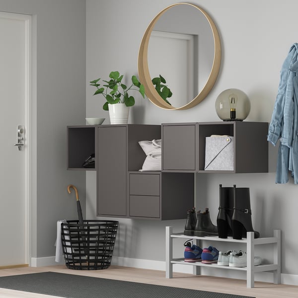 EKET Combinazione di mobili da parete - grigio scuro - IKEA