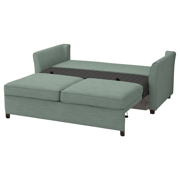 EKHOLMA Divano letto a 2 posti, Hemmesta grigio-verde