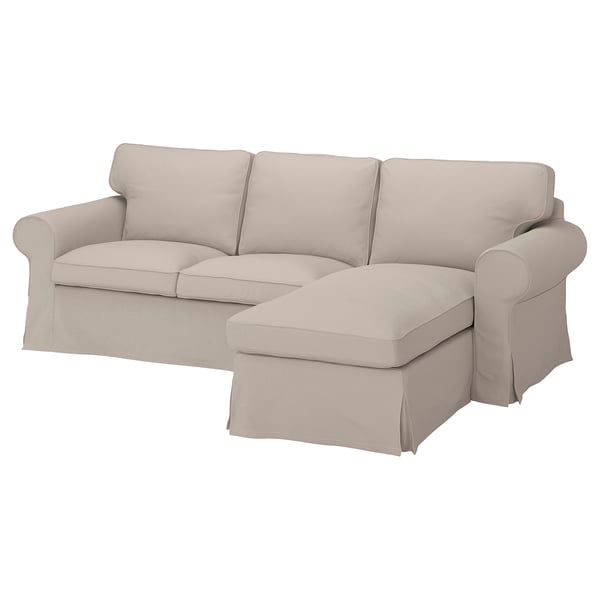 Ektorp Fodera Per Divano A 3 Posti Con Chaise Longue Totebo Beige Chiaro Ikea It
