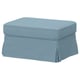 EKTORP Poggiapiedi con contenitore, Naggen grigio-blu